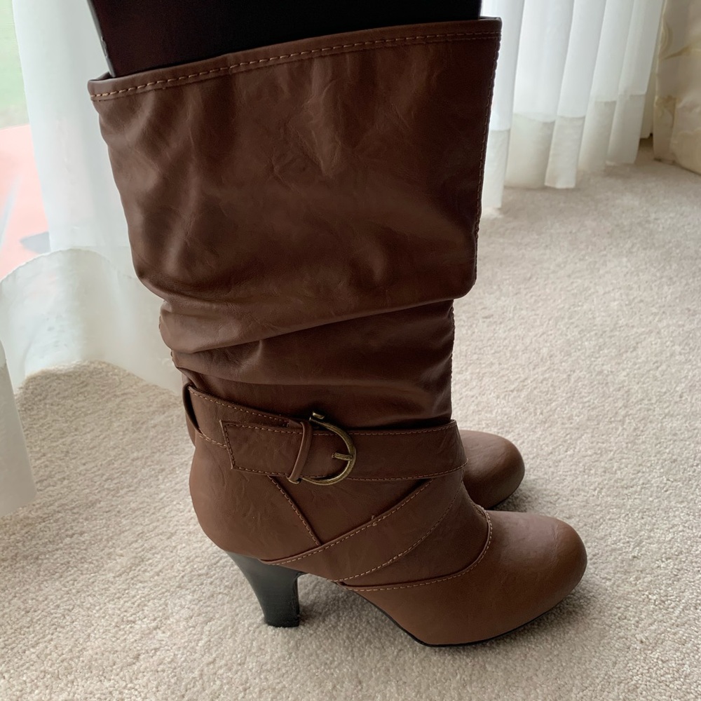 Cathy Jean Brown Heeled Boots